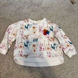 Zara Toddler Sweatshirt - Colourful Toddler Size 18-24 m animals playground